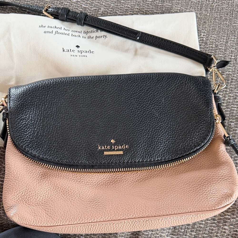 Kate Spade Black and Brown Crossbody Bag